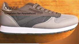  Presentation with transportation brand new cars - PPT theme having one brand new sport shoe background and a coral colored foreground