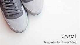  Presentation with brand - Cool new theme with one brand new sport shoes backdrop and a white colored foreground