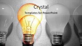  Presentation with dull - PPT theme featuring one bright bulb in line background and a light gray colored foreground