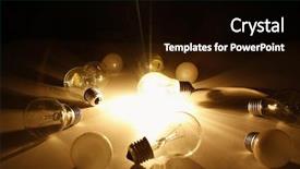  Presentation with christmas lights bulb decoration - PPT layouts featuring one bright lighting bulb background and a black colored foreground