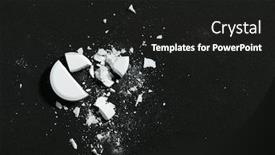  Presentation with medication - Audience pleasing theme consisting of one-broken-white-pill backdrop and a black colored foreground