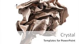  Presentation with brown - Presentation theme featuring one-brown-crumpled-paper-ball background and a white colored foreground