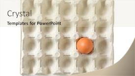  Presentation with egg - Theme consisting of one-brown-egg-left background and a soft green colored foreground