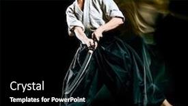  Presentation with fighters - Slide deck enhanced with studio shot isolated on black background and a black colored foreground