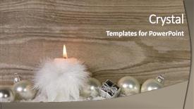  Presentation with candle christmas - Presentation design having one burning candle with white background and a violet colored foreground