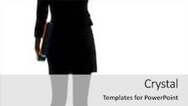  Presentation with files - Amazing presentation design having one business woman writing holding folders files silhouette studio isolated on white background backdrop and a light gray colored foreground