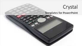  Presentation with calculator - Amazing theme having one calculator with white background backdrop and a white colored foreground