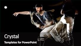  Presentation with baseball player - Amazing PPT theme having one caucasian baseball player man backdrop and a black colored foreground