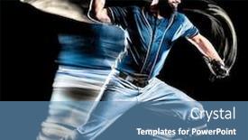  Presentation with baseball player - Beautiful slides featuring one-caucasian-baseball-player-man backdrop and a teal colored foreground