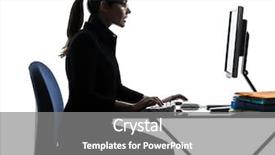  Presentation with african american in computer class business - Theme with german shepherd dog near the grave of the owner background and a coral colored foreground