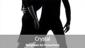  Presentation with dancing - Colorful PPT theme enhanced with one caucasian couple woman man backdrop and a gray colored foreground