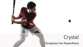  Presentation with field hockey - Presentation featuring one caucasian field hockey player background and a white colored foreground