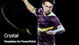  Presentation with handball - Theme consisting of one caucasian handball player young background and a black colored foreground