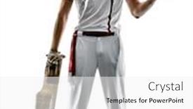  Presentation with background - PPT theme featuring one-caucasian-jai-alai-player background and a white colored foreground