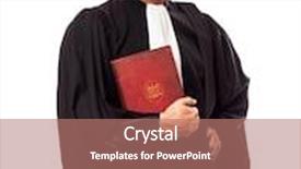  Presentation with lawyer - Presentation theme enhanced with one caucasian lawyer man background and a coral colored foreground