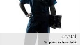  Presentation with medical worker - Amazing slides having medical worker full length silhouette backdrop and a white colored foreground