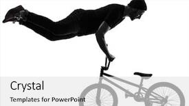  Presentation with bmx - Amazing slide deck having one caucasian man exercising bmx backdrop and a white colored foreground