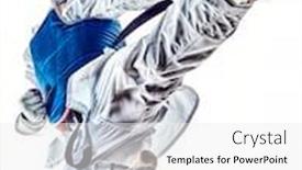  Presentation with taekwondo - Colorful slide set enhanced with one-caucasian-man-practicing-taekwondo backdrop and a white colored foreground