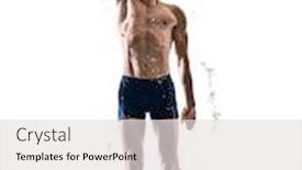  Presentation with law of sport - Amazing theme having one-caucasian-man-sport-swimmer backdrop and a light gray colored foreground