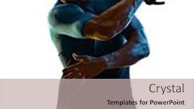  Presentation with tennis - PPT layouts consisting of one-caucasian-mature-man-paddle background and a mint green colored foreground