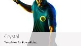  Presentation with tennis - Slide deck enhanced with one-caucasian-mature-man-paddle background and a white colored foreground