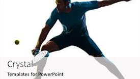  Presentation with tennis - Theme having one-caucasian-mature-man-paddle background and a white colored foreground