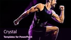  Presentation with cardio - PPT layouts featuring one-caucasian-player-man-exercising background and a wine colored foreground