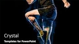  Presentation with cardio - Amazing slide deck having one-caucasian-player-man-exercising backdrop and a black colored foreground