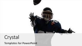  Presentation with american craftsmanship - Amazing presentation design having one caucasian quarterback american throwing backdrop and a white colored foreground