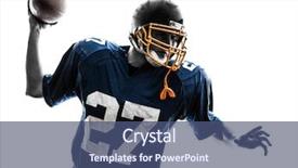  Presentation with american football - Slides enhanced with one caucasian quarterback american throwing background and a ocean colored foreground