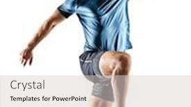  Presentation with running - Beautiful PPT theme featuring one-caucasian-runner-running-jogger backdrop and a lemonade colored foreground