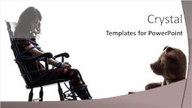  Presentation with storytelling - Slide set having horror evil - one caucasian strange young woman background and a white colored foreground