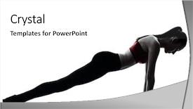  Presentation with trainer - Presentation consisting of one caucasian woman exercising bosu background and a white colored foreground