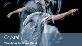  Presentation with ballet - Beautiful PPT layouts featuring one caucasian woman modern ballet dancer dancing woman studio shot isolated on black bacground backdrop and a ocean colored foreground