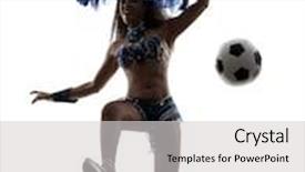  Presentation with dancing - Amazing presentation having one caucasian woman samba dancer dancing silhouette on white background backdrop and a light gray colored foreground