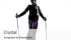  Presentation with sad woman silhouette - Presentation design with philosophy - priority - word dreams background and a sky blue colored foreground