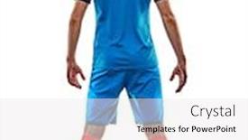  Presentation with soccer - PPT layouts featuring one-caucasian-youg-soccer-player background and a white colored foreground