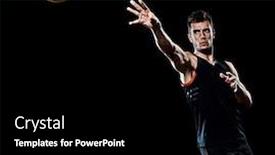 Presentation with black man - Beautiful slide deck featuring one-caucasian-young-basketball-player backdrop and a black colored foreground