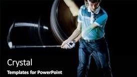  Presentation with black man - Beautiful slide set featuring one-caucasian-young-golfer-man backdrop and a black colored foreground