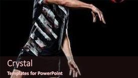  Presentation with handball - Cool new PPT layouts with one-caucasian-young-handball-player backdrop and a wine colored foreground