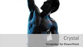  Presentation with shadow - Slides featuring one-caucasian-young-man-exercising background and a light gray colored foreground