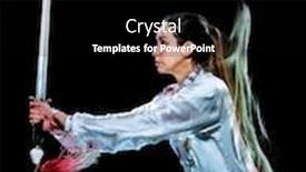  Presentation with tai chi - PPT layouts featuring one-chinese-woman-partacticing-tai background and a black colored foreground