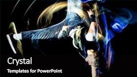  Presentation with hip hop dancing - PPT theme having one chinese young man hip background and a black colored foreground