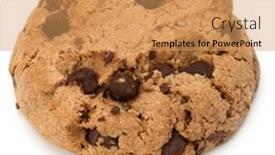  Presentation with sweet pastry - Theme enhanced with one-chocolate-chip-cookie-isolated background and a coral colored foreground