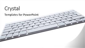  Presentation with keyboard - Theme having one color - contemporary light keyboard of laptop background and a white colored foreground