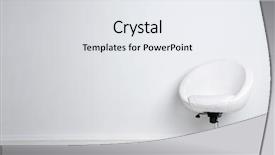  Presentation with white cctv camera on modern - PPT layouts featuring one color - modern chair on white wall background and a white colored foreground