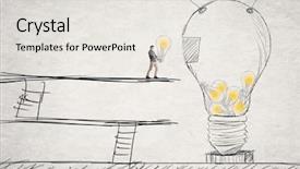  Presentation with hard work - Beautiful presentation theme featuring one concept of idea creation backdrop and a light gray colored foreground