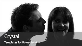  Presentation with man and woman - PPT theme with one couple man kissing woman background and a  colored foreground