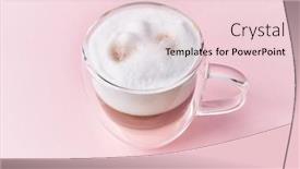  Presentation with cappuccino - Slide set enhanced with one-cup-of-cappuccino-coffee background and a lemonade colored foreground