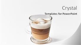  Presentation with cappuccino - Slide deck consisting of one-cup-of-cappuccino-coffee background and a white colored foreground